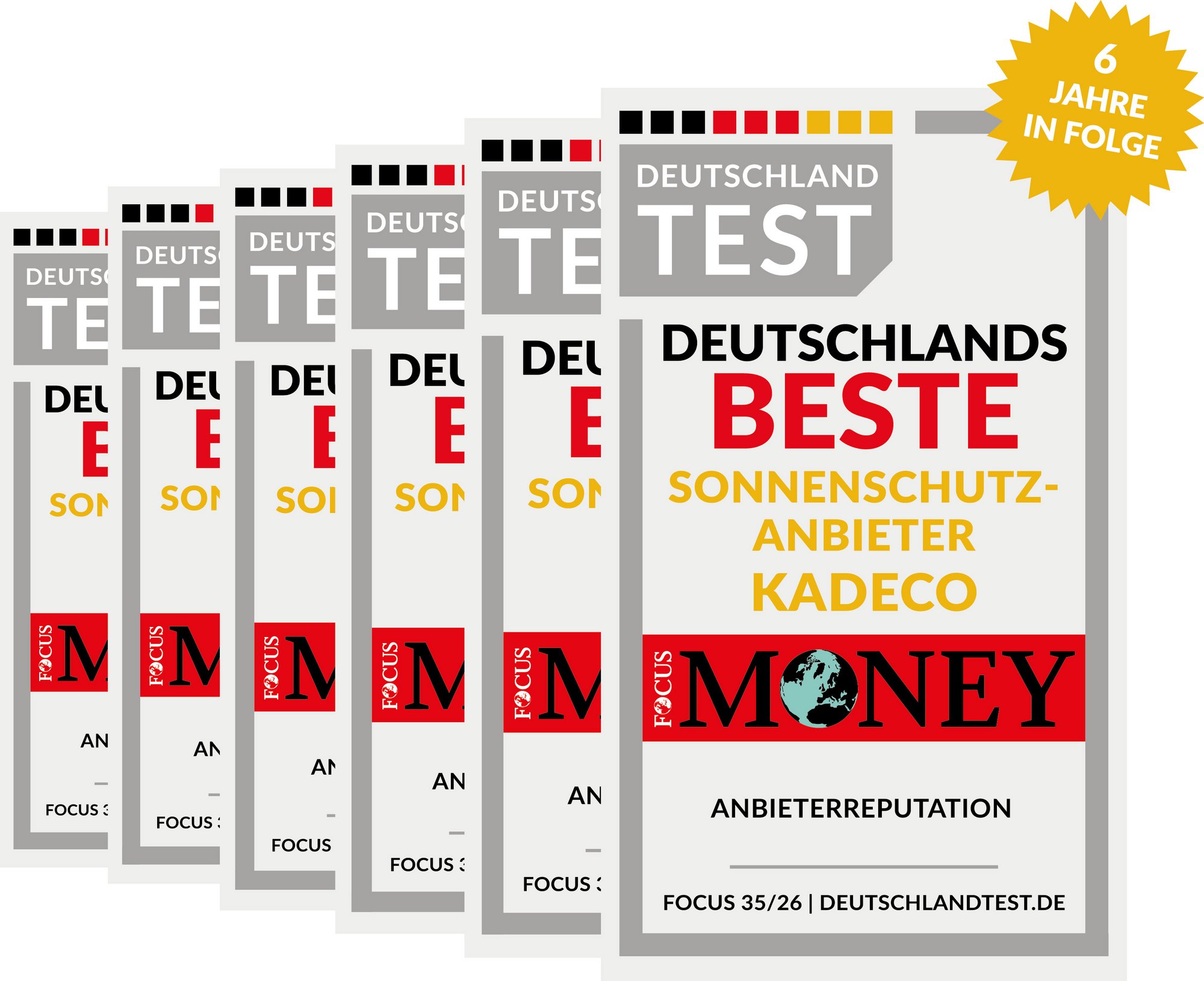 Siegel von FOCUS MONEY zum Thema Deutschlands beste Sonnenschutzanbieter