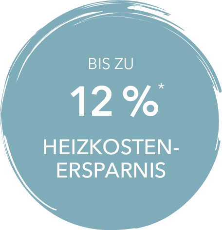 Button bis zu 12 % Heizkosten Ersparnis